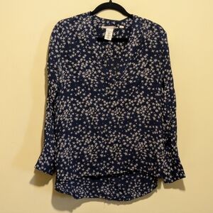 Boho Starry Navy and Tan Top | Women's S